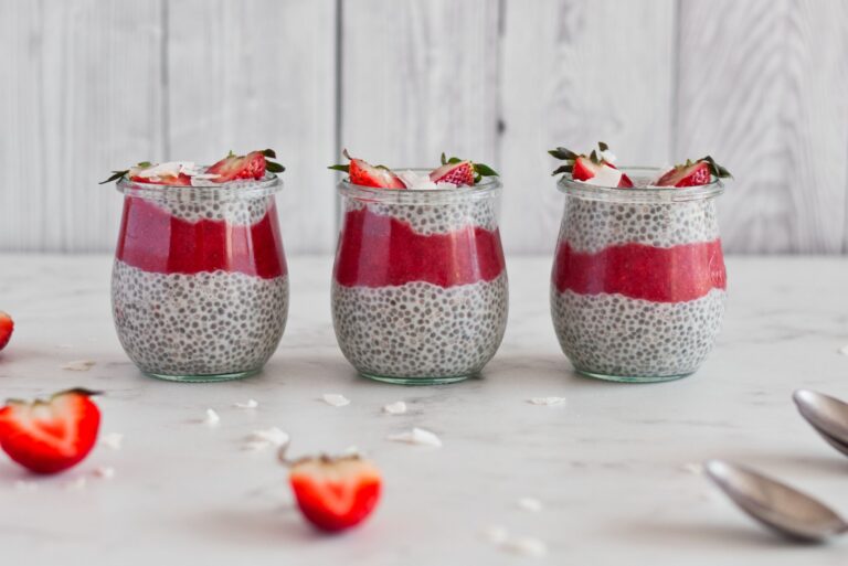 chia pudding de fresas