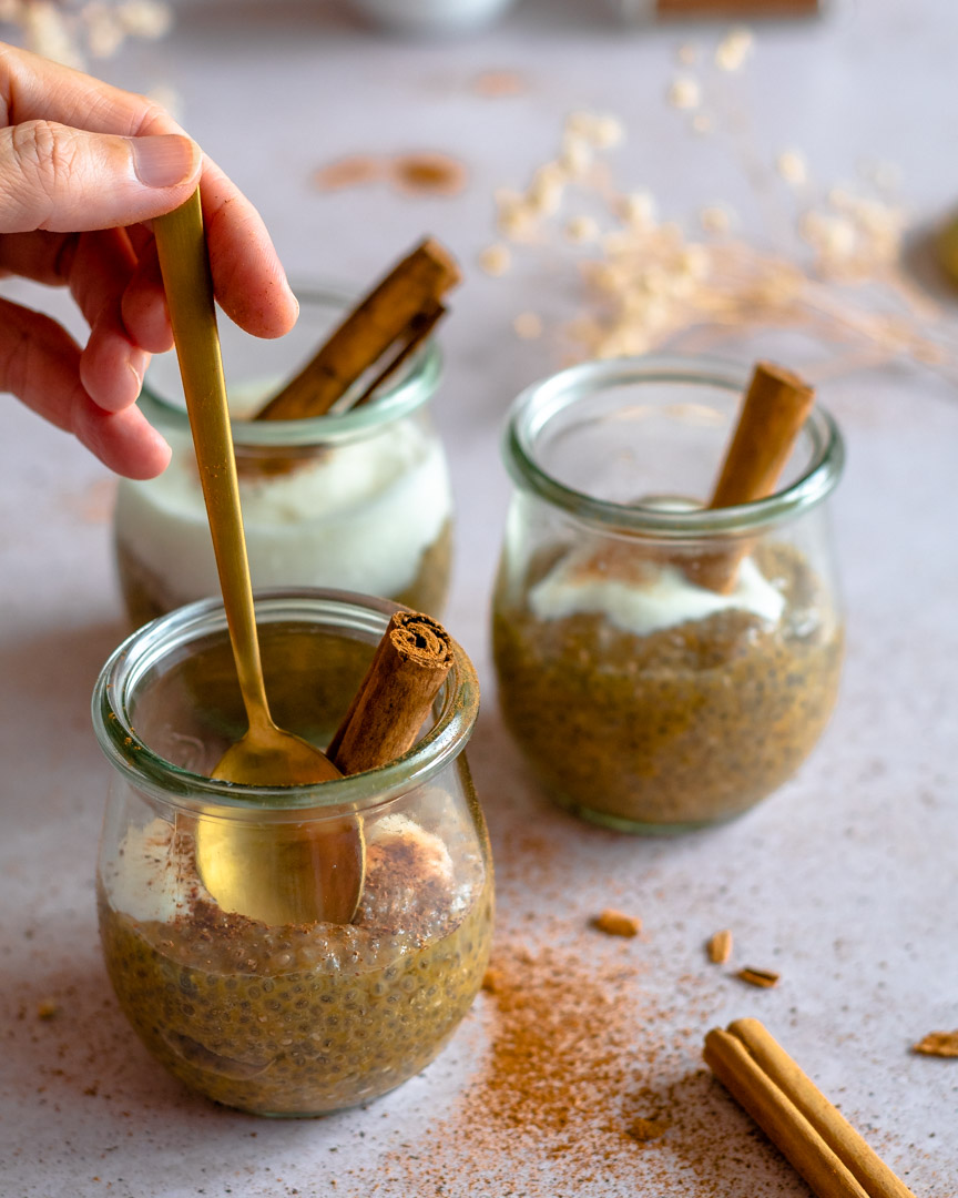 chia pudding de calabaza